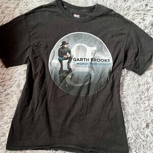 Black Garth Brooks World Tour 2014 Southern Western Country Music Concert tee